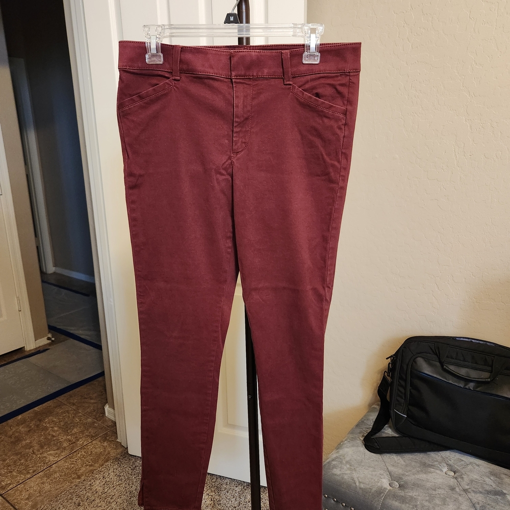 LOFT Burgundy Skinny Jeans